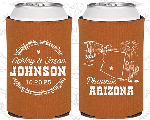 Arizona Wedding Favors, Coolies, Destination Wedding Gift, State Wedding Favors, Arizona Wedding Shower, Travel Wedding Favors (102) Il_570xn