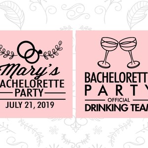 Official Drinking Team, Personalized Bachelorette Stadium Cups, Cocktail Bachelorette Party, Cocktails Girls Bachelorette 60017 image 2
