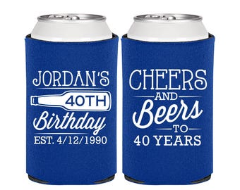 40th Birthday, 40th Birthday Favors, Cheap Birthday, Cheers to 40 Years, Cheers and Beers, Party Favors | 20002