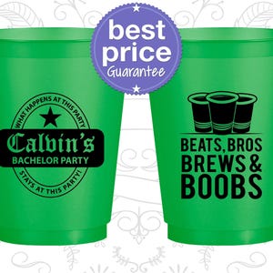 Frosted Bachelor Cups, Bachelor Party Cups, Bachelor Cups, Personalized Bachelor Cups, Custom Bachelor Cups, Bachelor Party Favors | 40031