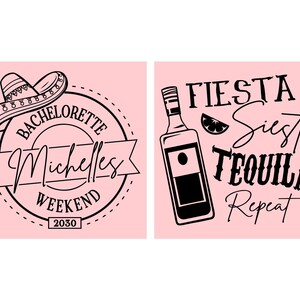 Fiesta Siesta, Tequila Repeat, Printed Bachelorette Gift ideas, Mexican Bachelorette Gifts, Bachelorette Weekend Gifts | 60004 image 2