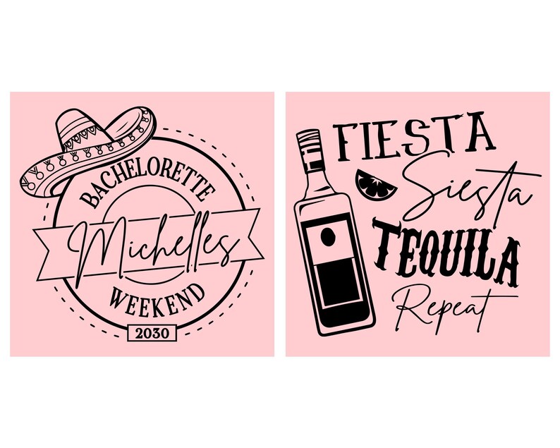 Fiesta Siesta, Tequila Repeat, Printed Bachelorette Gift ideas, Mexican Bachelorette Gifts, Bachelorette Weekend Gifts | 60004 image 2