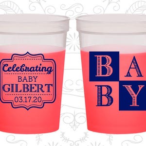 Baby Boy Shower Favors, Baby Shower Color Changing Cups, It’s a Boy, Baby Shower Color Change Cup | 90029