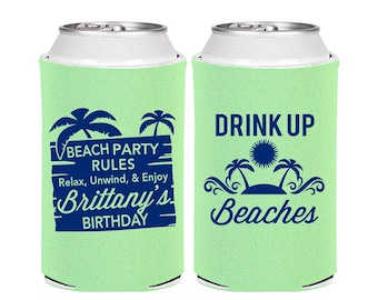 Drink up Beaches, Personalized Birthday, Beach Birthday Favors, Relax, Unwind, Enjoy, Party Favors | 20206