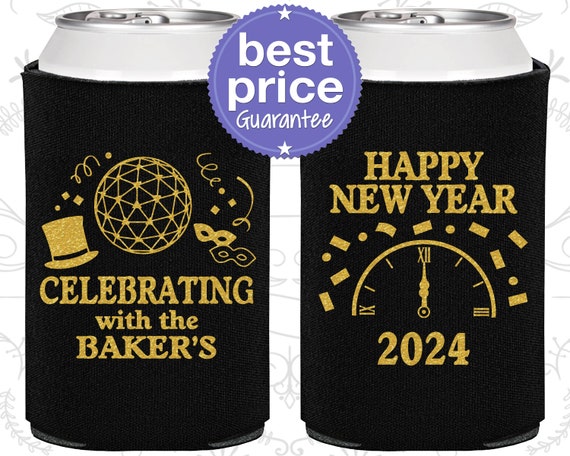 New Years Eve Party Favors, New Years Can Coolers, New Years Eve Gifts, Happy New Year (170010) Il_570xn