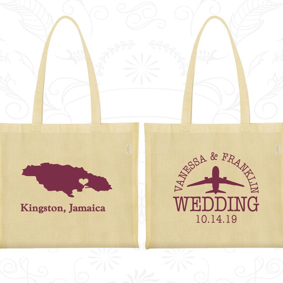 Jamaica Tote Bags, Jamaica Wedding, Custom Cotton Tote Bags, Destination Wedding Bags, Tote Bag Personalized, Kingston Tote Bags (182) Il_570xn