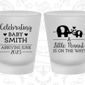 Little Peanut Baby Shower, Baby Shower Shot Glasses, Elephant Baby Shower, Blue Baby Party, Baby Shower Glass | 90027