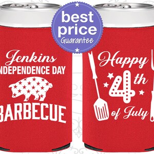 4th of July Favors, 4th of July Can Coolers, July 4th Party Ideas, Fourth of July Decor, 4th of July Barbeque, Happy 4th of July | 220001