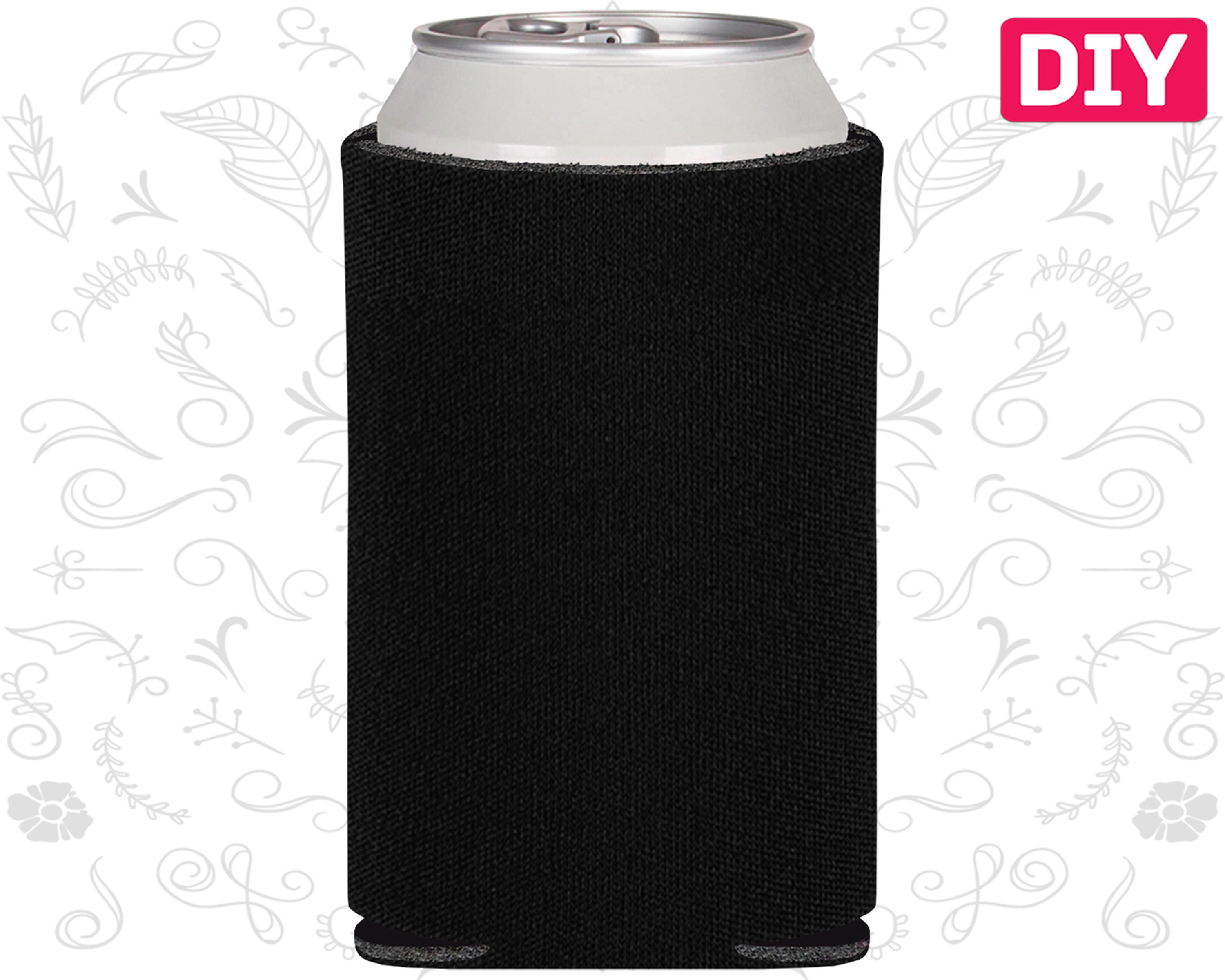 100 Pack Blank Can Coolers Black Blank Coolers Foam Can Holders