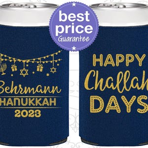 Hanukkah Party Favors, Hanukkah Can Coolers, Hanukkah Decorations, Hanukkah Gift, Hanukkah Ideas, Happy Challah Days | 270003