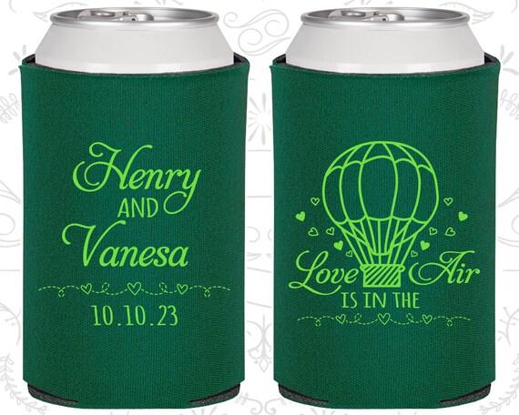 Love is in the Air Wedding Favors, Unique Wedding Favors, Hot Air Balloon Wedding, Love Wedding Favors, Wedding Can Coolers (225) Il_570xn