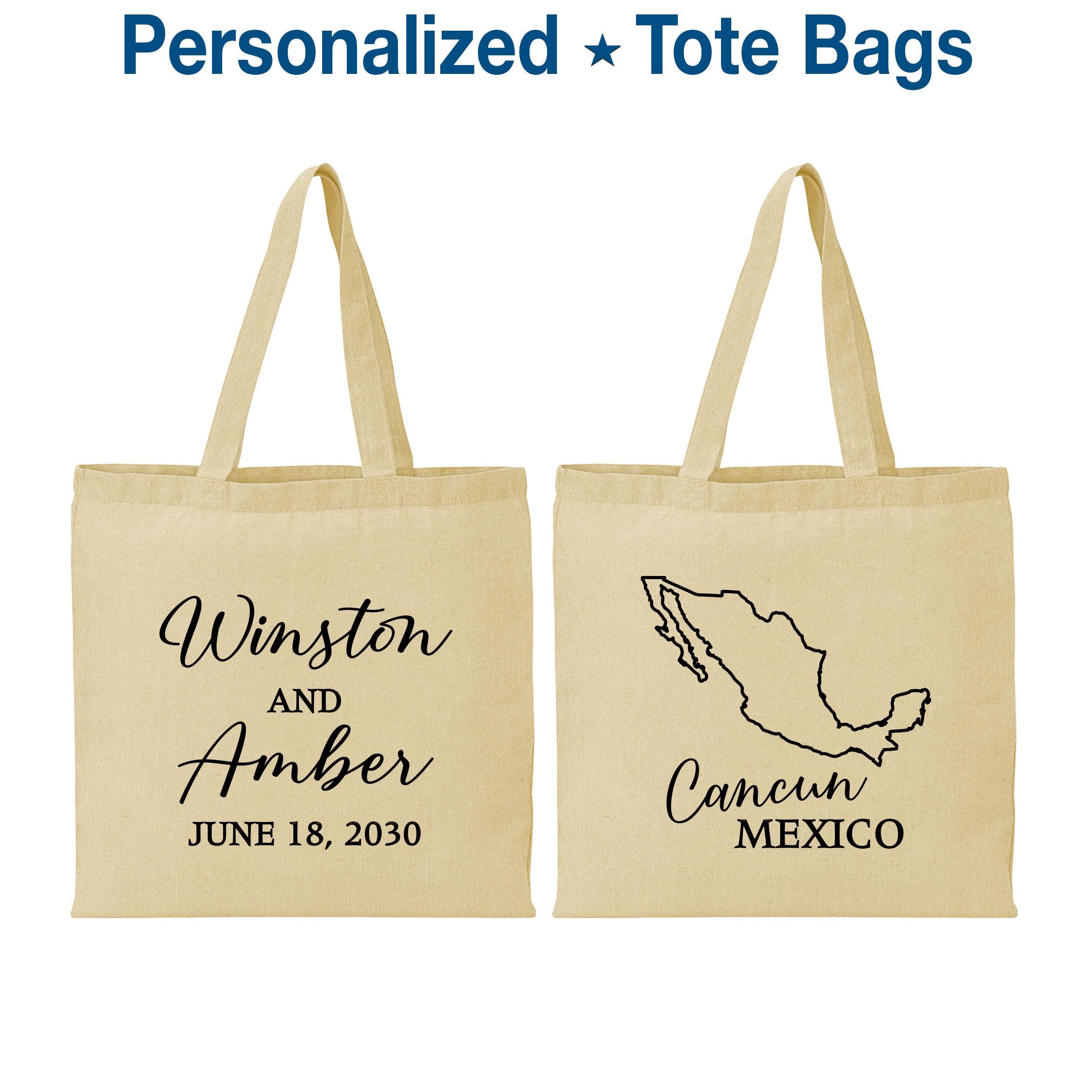 Mexico Tote Bags, Mexico Wedding, Imprinted Cotton Tote Bags ...
