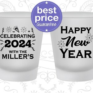New Years Shot Glasses, New Years Party Favors, New Years Ideas, Happy New Year | 170028