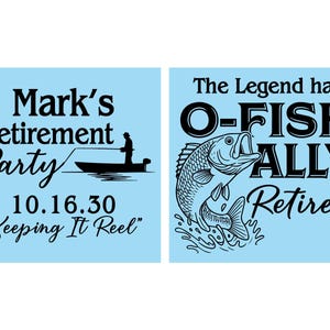 Retirement Party Favors, Retirement Can Coolers, Retirement Gifts, Retirement Party Ideas, O Fishally Retired | 150008 image 2