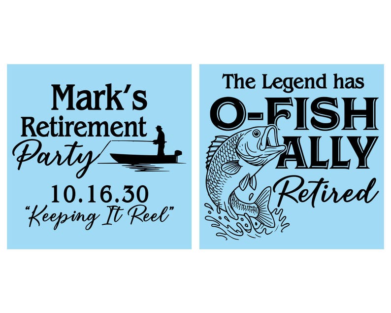 Retirement Party Favors, Retirement Can Coolers, Retirement Gifts, Retirement Party Ideas, O Fishally Retired | 150008 image 2