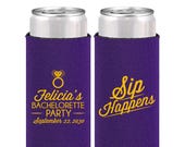 Sip Happens, Custom Bachelorette Decor, Ring Bling, Bachelorette Favors | 60081