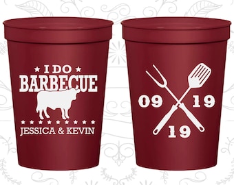 I Do BBQ Wedding Cups, Cheap Stadium Cups, I Do Barbecue Cups, Wedding BBQ Cups, BBQ Cow, Fun Party Cups (71)