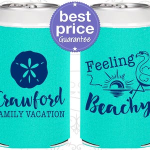 Family Trip Gifts, Vacation Can Coolers, Family Vacation Favors, Family Beach Trip, Family Beach Party, Feeling Beachy | 180009