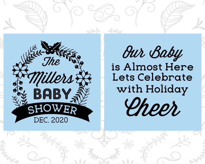 Xmas Baby Shower 90086 Holiday Baby Shower Christmas Baby Shower Baby Shower Shot Glasses Baby Shower Glass