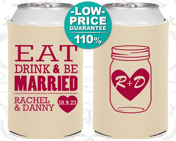 Wedding Favor Can Coolers, Custom Wedding Favors, Personalized Wedding Favors, Rehearsal Dinner Favors, Wedding Favors for Guest (C17) Il_570xn