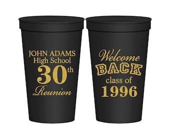 High School Reunion Favors, Class of 1996 Reunion, 30 Year Reunion, Class Reunion Cups, College Reunion, Reunion Decorations | 140007
