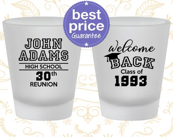 High School Reunion Shot Glasses, Class of 1992 Reunion, 30 Year Reunion, Class Reunion Gifts, College Reunion, Reunion Decorations (140007)