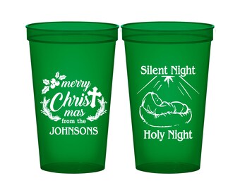 Christmas Party Cups, Christmas Party Favors, Personalized Christmas Cups, Holiday Cups, Holiday Party Favors, Merry Christmas | 280018