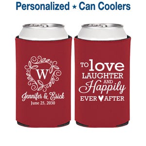 Custom Wedding Favor Can Coolers, Personalized Wedding Favors, Wedding Reception | 461