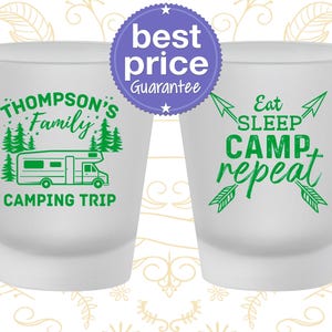 Family Vacation Shot Glass, Vacation Favors, Family Vacation Gifts, Family Camping Trip, Camping Vacation | 180016