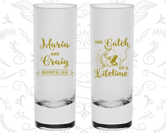 The Catch of a Lifetime Shooters, Printed Shooter Glasses, Fisherman Shooters, Fish and Hook, Fishing Shooters, Custom Shooters (246) Il_570xn