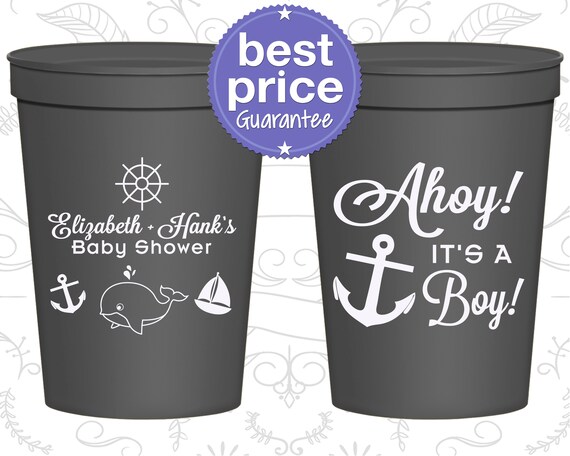 Cheap Baby Shower Plastic Cups, Nautical Baby Shower Cups, Anchor Baby  Shower Cups, Baby Shower Gifts, Ahoy Its a Boy C90093 