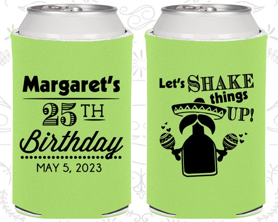 25th Birthday, 25th Birthday Favors, Imprinted Birthday Party, Lets Shake things up, Mexican Birthday, Fiesta Birthday (20035) Il_570xn