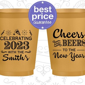 New Years Frosted Cups, New Years Eve Party Favors, NYE Favors, Cheers to the New Year | 170023