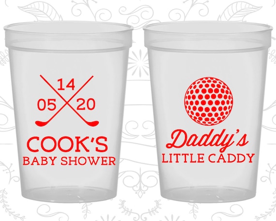 Daddys little caddy, Cheap Baby Shower Cups, Golf Baby Shower Cups, Sports Baby Shower, Baby Shower Favor Cups (90135) Il_570xn