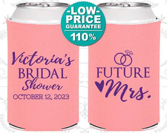 Bridal Shower Favors, Bridal Shower Can Coolers, Bridal Shower Gifts, Bridal Shower Giveaways, Future Mrs (100012) Il_570xn