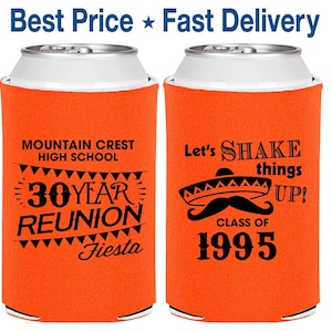 High School Reunion Ideas, Class of 1995 Reunion, 30 Year Reunion, Class Reunion Favors, College Reunion, Can Coolers | 140017