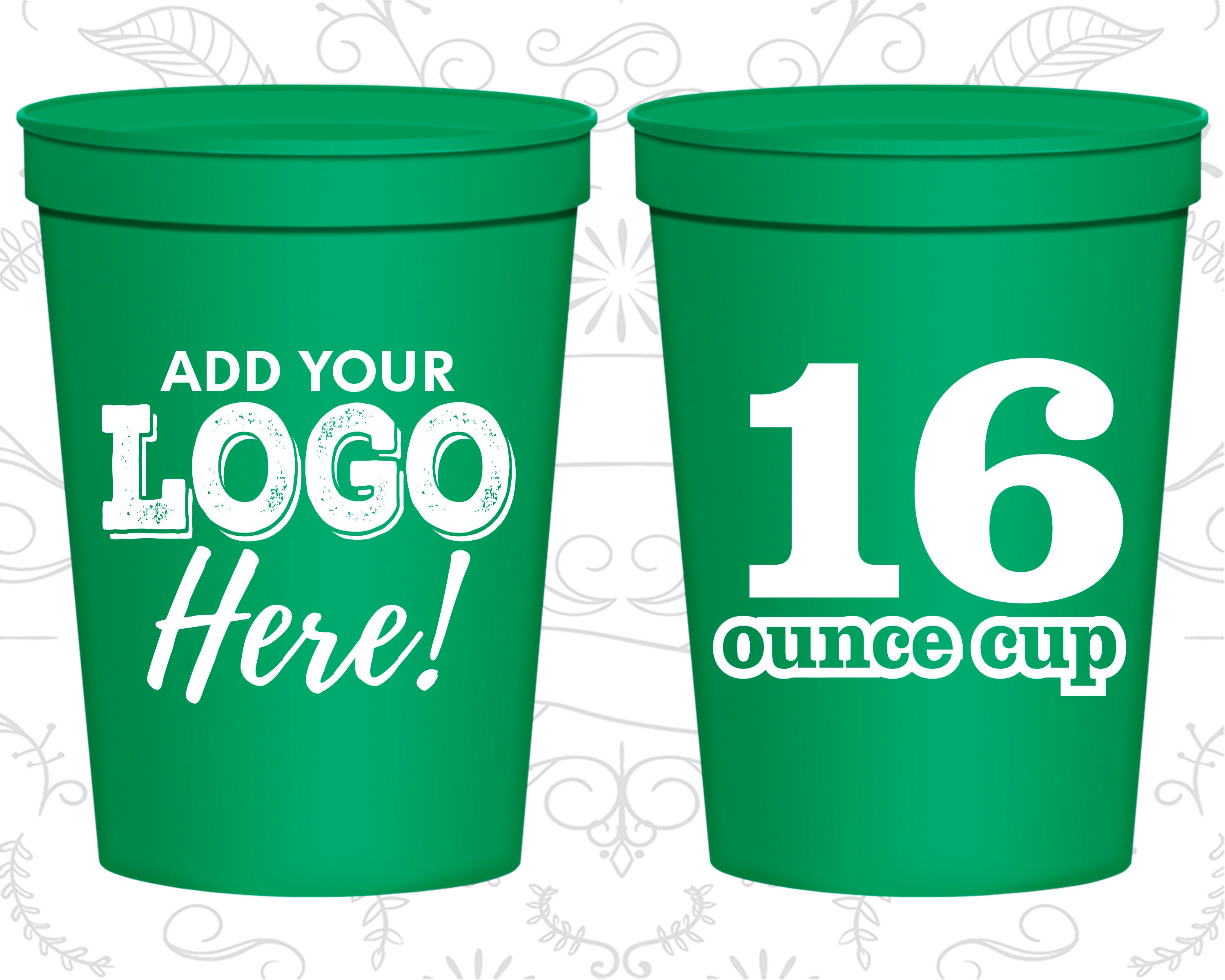 Choice 16 oz. Green Plastic Cup - 1000/Case