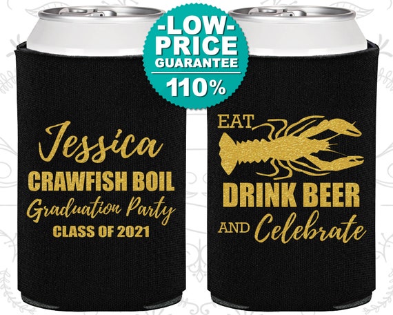 Graduation Party Favors, Graduation Can Cooler, Graduate 2021, High School Graduation, Class of 2021 Gift, Graduation Crawish Boil (130002) Il_570xn
