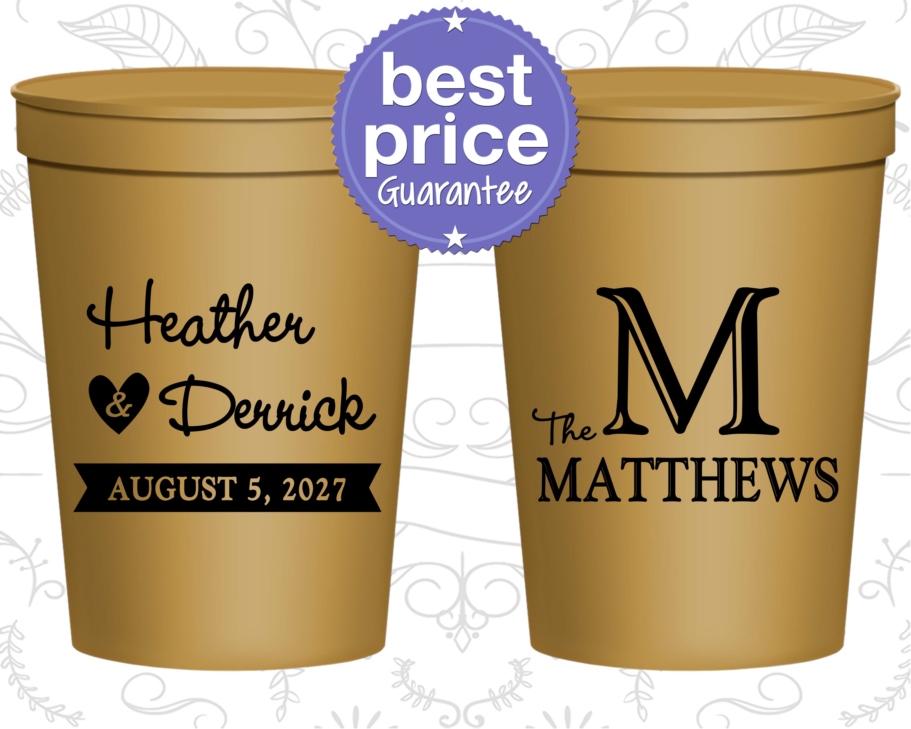 Custom Wedding Cups, Wedding Cups, Plastic Cups, Stadium