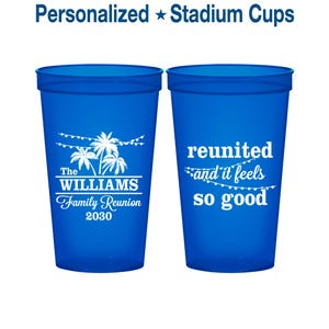 Family Reunion Stadium Cups, Family Reunion Gifts, Family Reunion Party Ideas, Family Reunion Beach, Reunited and it feels so good | 160010