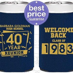 High School Reunion Gifts, Class of 1984 Reunion, 40 Year Reunion, Class Reunion Favors, College Reunion, Can Coolers 140028 image 1