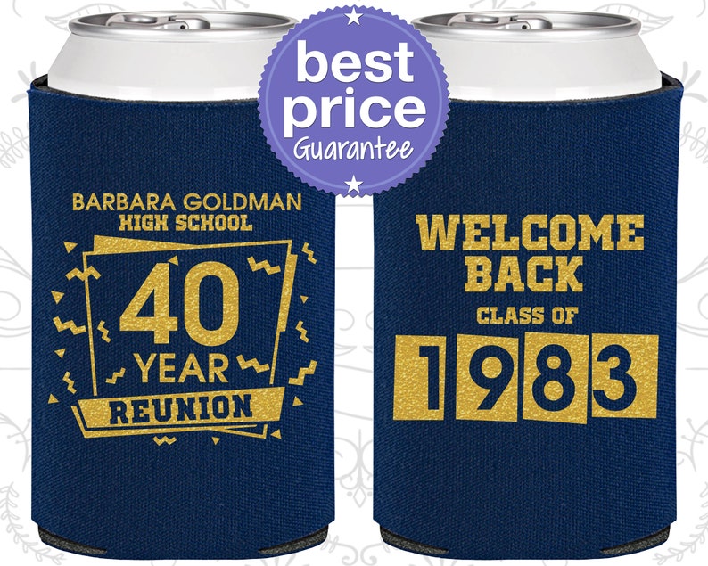 High School Reunion Gifts, Class of 1984 Reunion, 40 Year Reunion, Class Reunion Favors, College Reunion, Can Coolers 140028 image 1