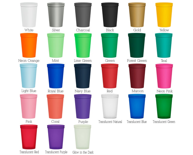 Plastic Wedding Cups, Wedding Cups, Plastic Cups, Stadium Cups, Personalized Cups, Custom Wedding Cups, Wedding Favors C327 image 3