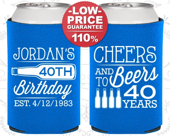 40th Birthday, 40th Birthday Favors, Cheap Birthday, Cheers to 40 Years, Cheers and Beers, Party Favors (C20002) Il_570xn