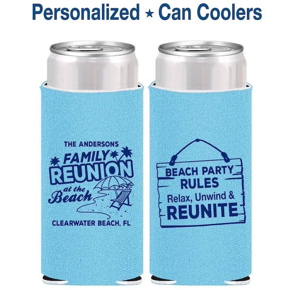 Family Reunion Gifts, Family Reunion Can Coolers, Family Reunion Party Ideas, Family Reunion Beach, Relax Unwind Reunite | 160011