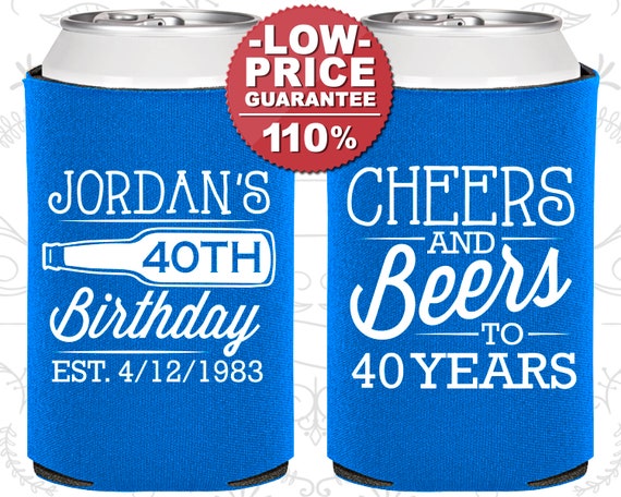 40th Birthday, 40th Birthday Favors, Cheap Birthday, Cheers to 40 Years, Cheers and Beers, Party Favors (C20002) Il_570xn