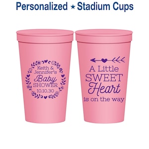 Flower Baby Shower Cups, Cheap Baby Shower Cups, Baby Girl Shower Party Cups, Baby Shower Favor Cups, Baby Shower Party | 90195 image 1