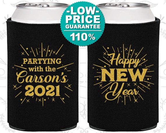 New Years Eve Party Favors, New Years Can Coolers, New Years Eve Gifts, Happy New Year (170020) Il_570xn