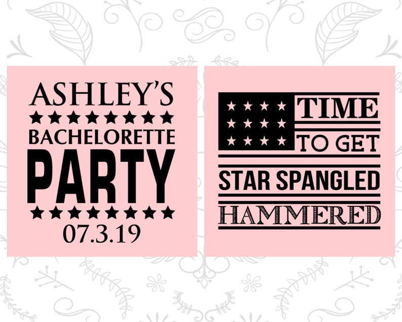 Time to get Star Spangled Hammered, Bachelorette Cups Customized, 4th of July Bachelorette Party, Bachelorette Cups 60025 image 2