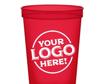 Translucent Plastic Cups, Stadium Cups, Party Cups, Plastic Stadium Cups, Personalized Plastic Cups, Custom Plastic Party Cups, 16 oz Cups